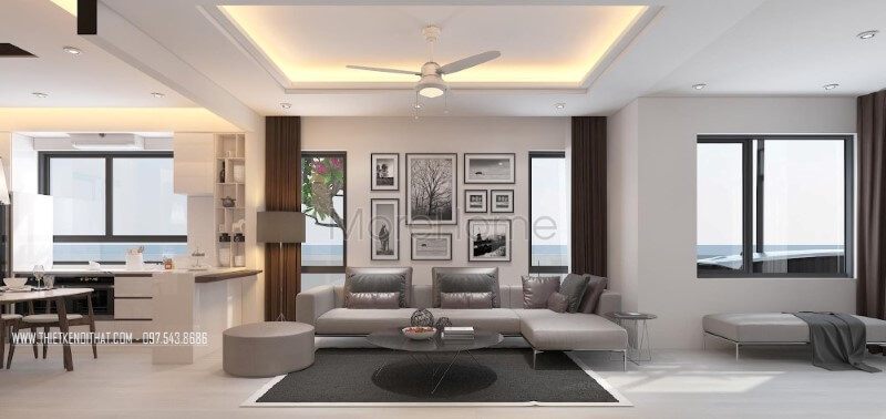Phòng khách hiện đại, thông thoáng ý tưởng độc đáo cho không gian biệt thự, nhà phố.