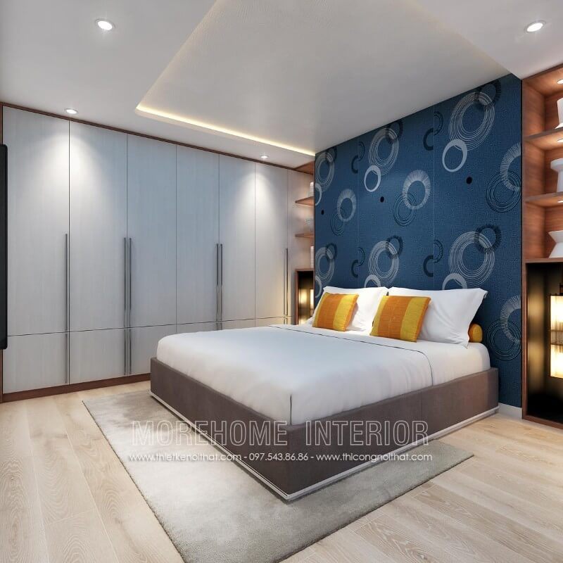 Morehome đã thiết kế một mẫu giường bọc vải khung gỗ tự nhiên theo phong cách hiện đại, trẻ trung, sang trọng, phù hợp với sở thích của xu thế hiện đại.